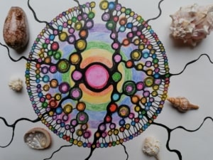 Mandala mit bunten Kreisen